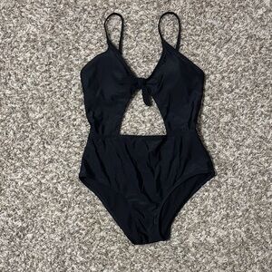 Black Cutout One-Piece Swimsuit